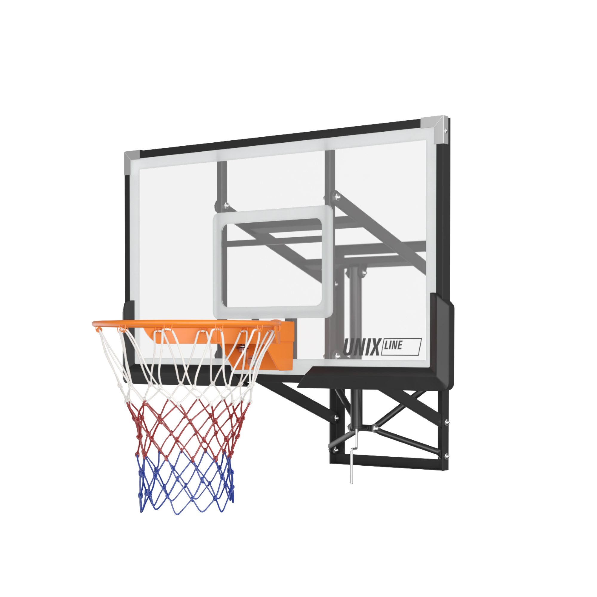 Баскетбольный щит регулируемый Unix Line B-Backboard-PC 50"x32" R45 BSBS50APCBK 2000_2000