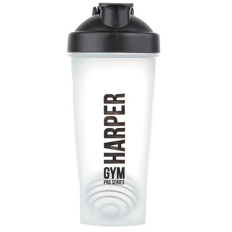 Шейкер спортивный 600мл Harper Gym Pro Series Хрусталь черный S01-600 800_800