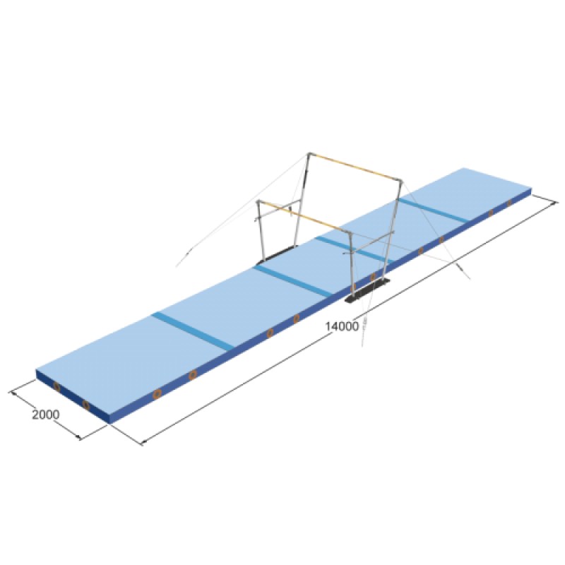 Маты обкладочные SPIETH Gymnastics для разновысоких брусьев, соревновательные 1565812 800_800