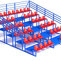 Трибуна с сидениями, шестирядная, с ограждением Glav 20.011 120_120